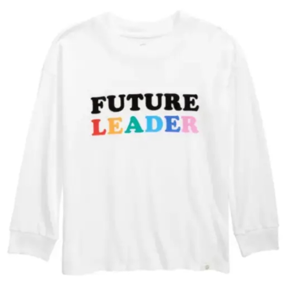 Treasure & Bond Kids Future Leader Shirt Size XL (14/16) Unisex White